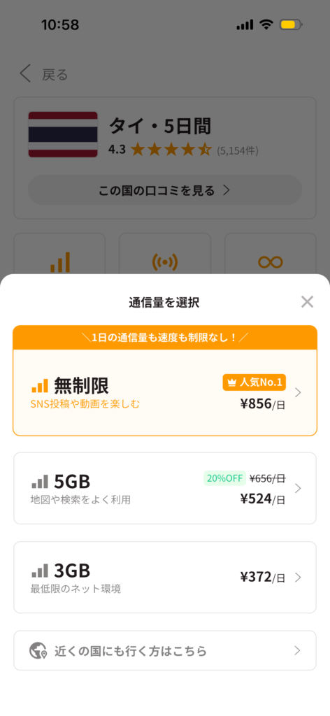 タイ/5日間